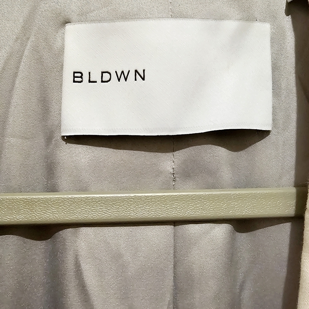 BLDWN Colorblock Long Trench Coat Navy, Crm, Gray - Picture 5 of 9
